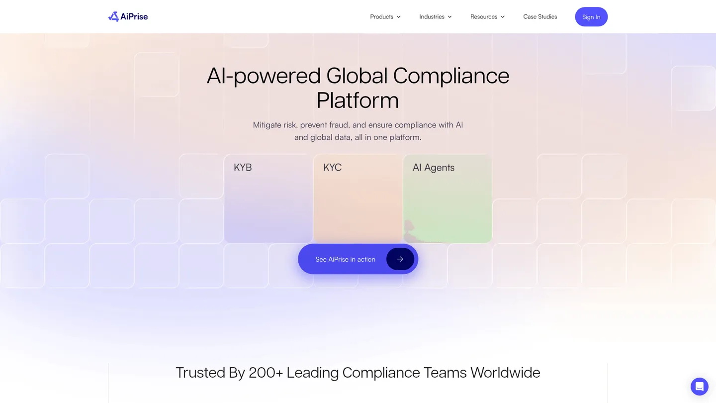AiPrise website homepage