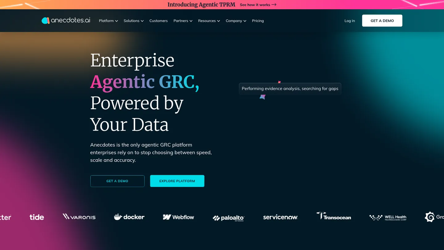 Anecdotes website homepage