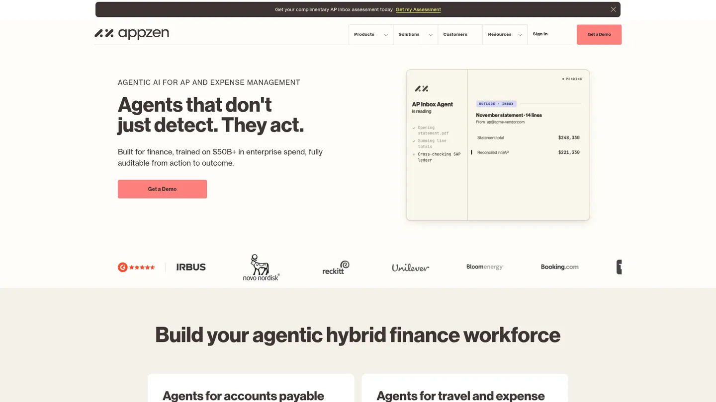 AppZen website homepage