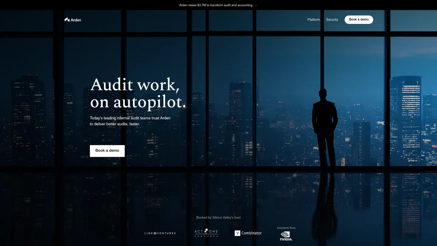 Arden website homepage