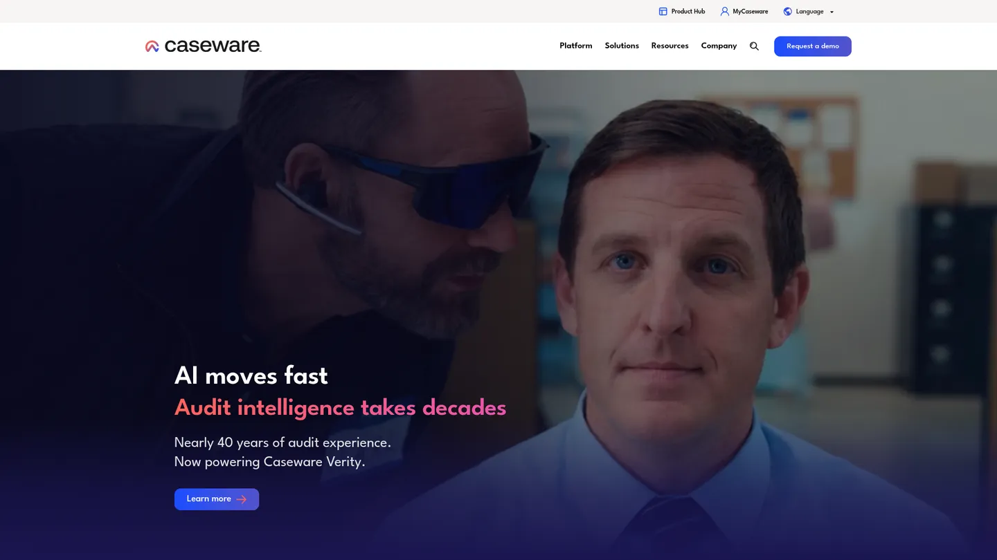 Caseware website homepage