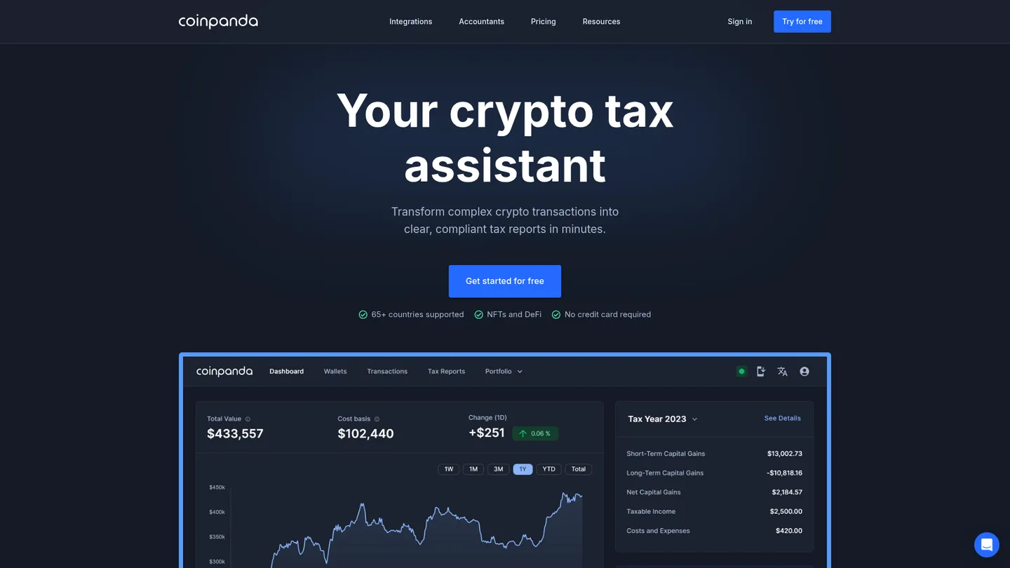 Coinpanda website homepage