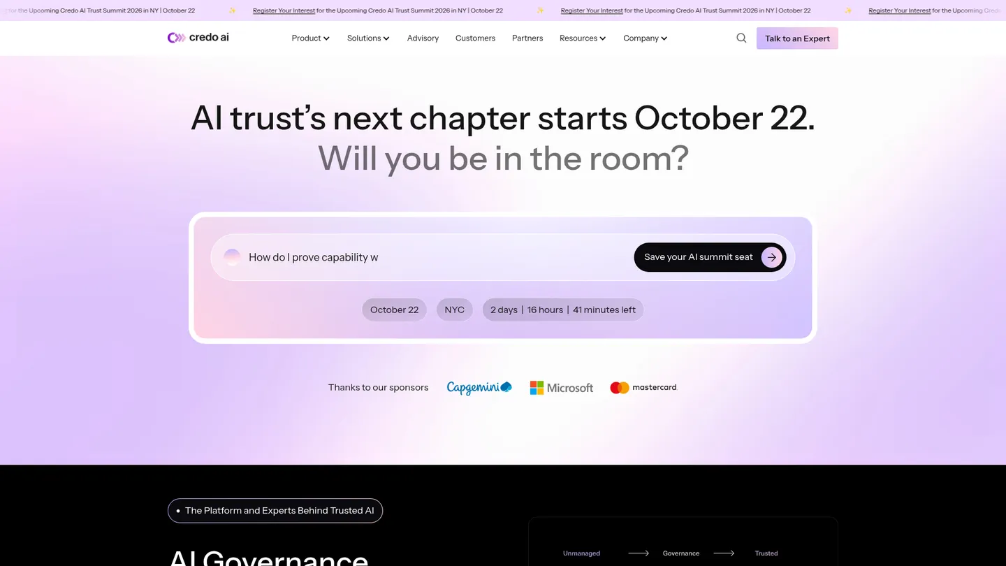 Credo AI website homepage