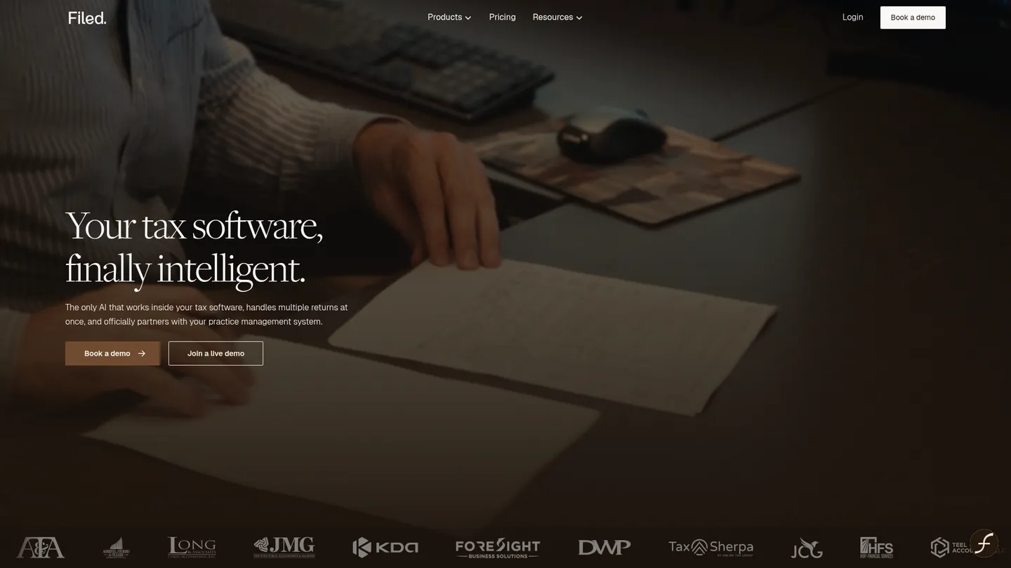 Filed website homepage
