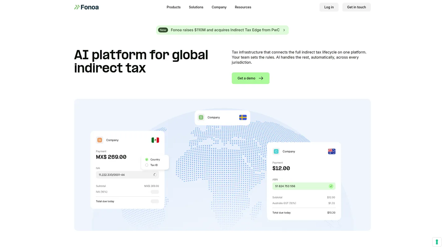 Fonoa website homepage