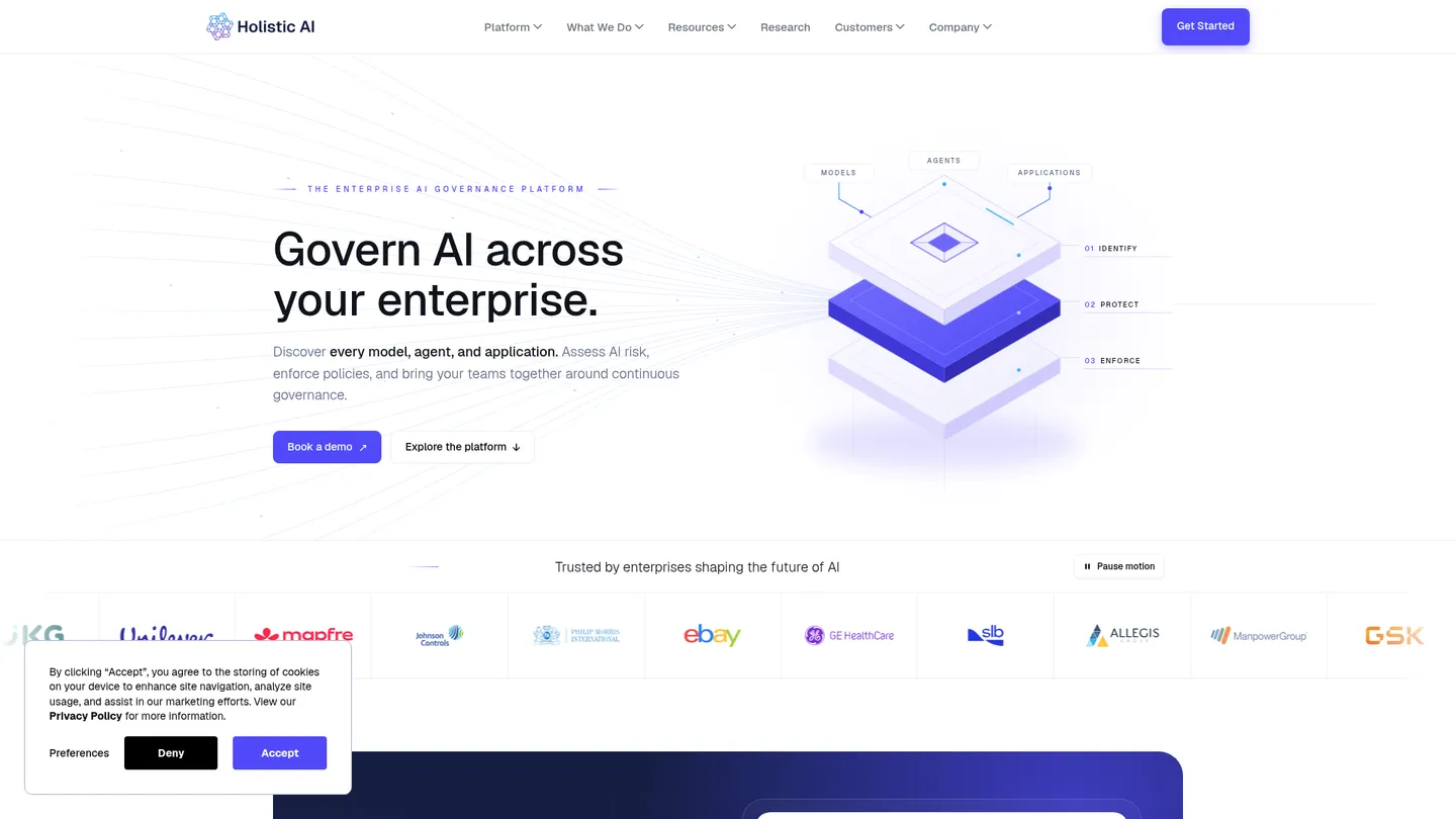 Holistic AI website homepage