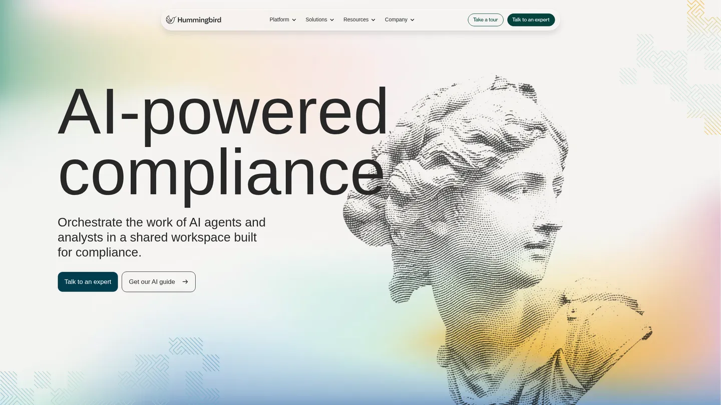 Hummingbird website homepage