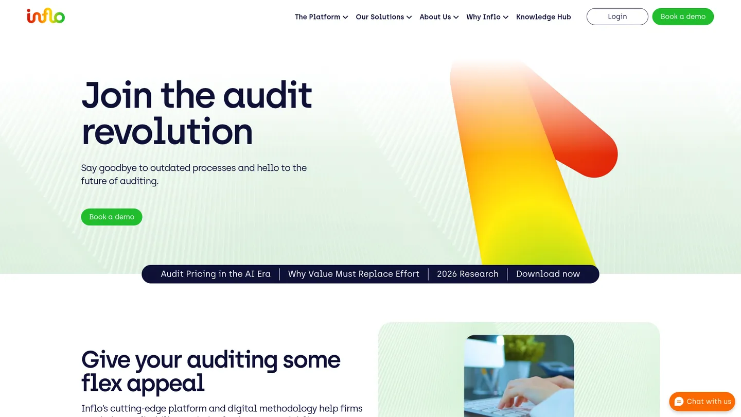 Inflo website homepage