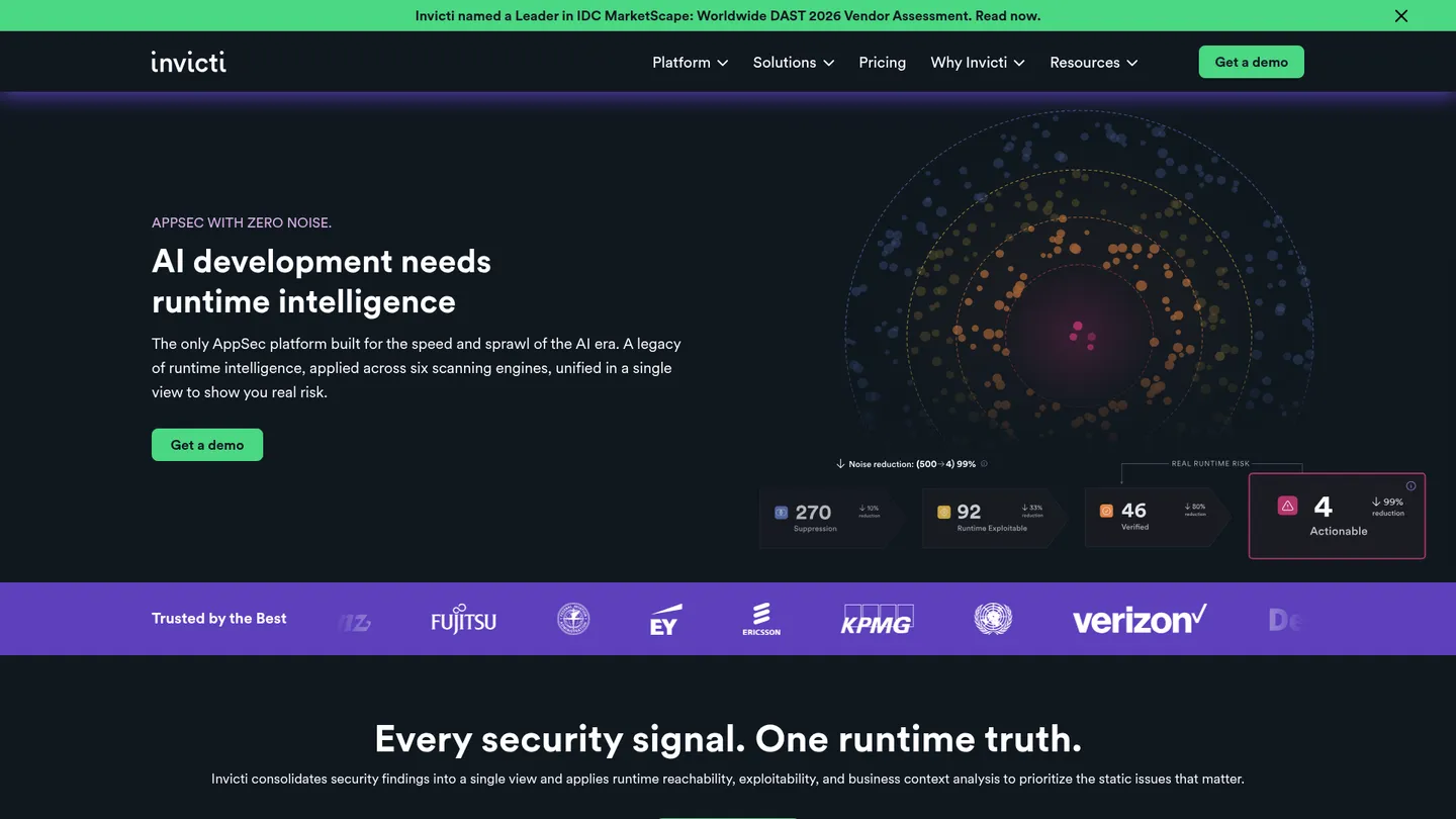 Invicti website homepage