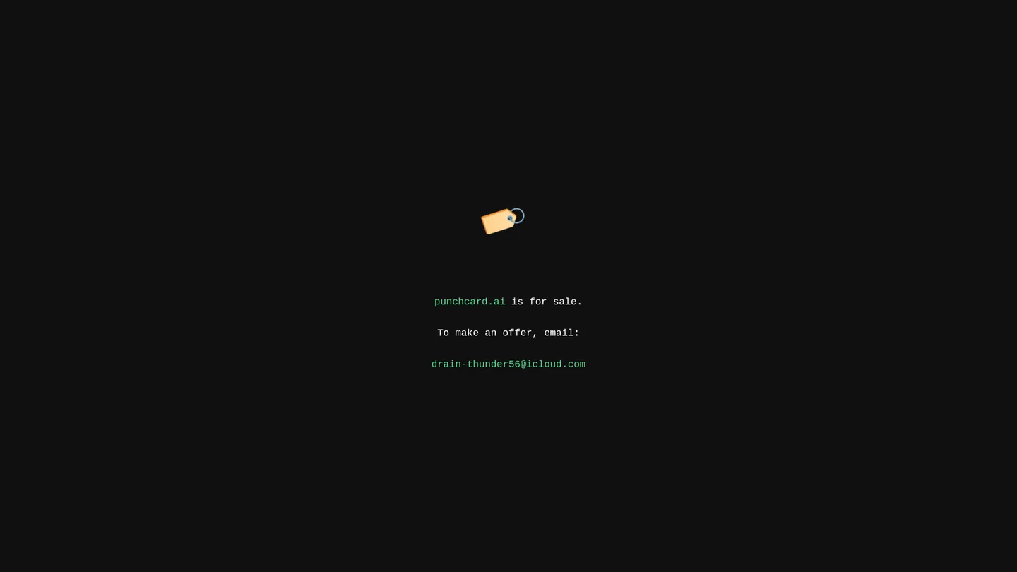 Punchcard website homepage