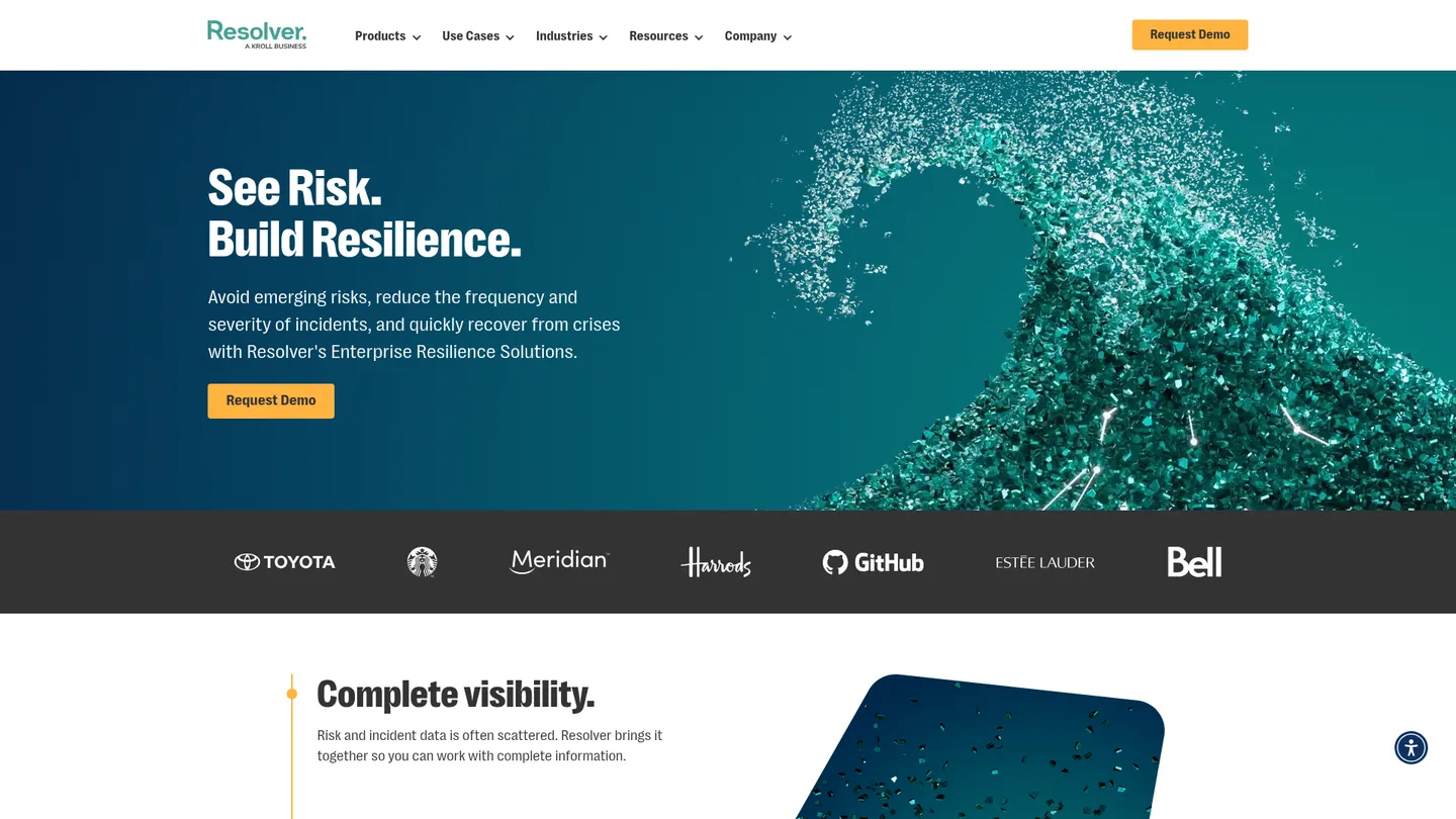 Resolver website homepage
