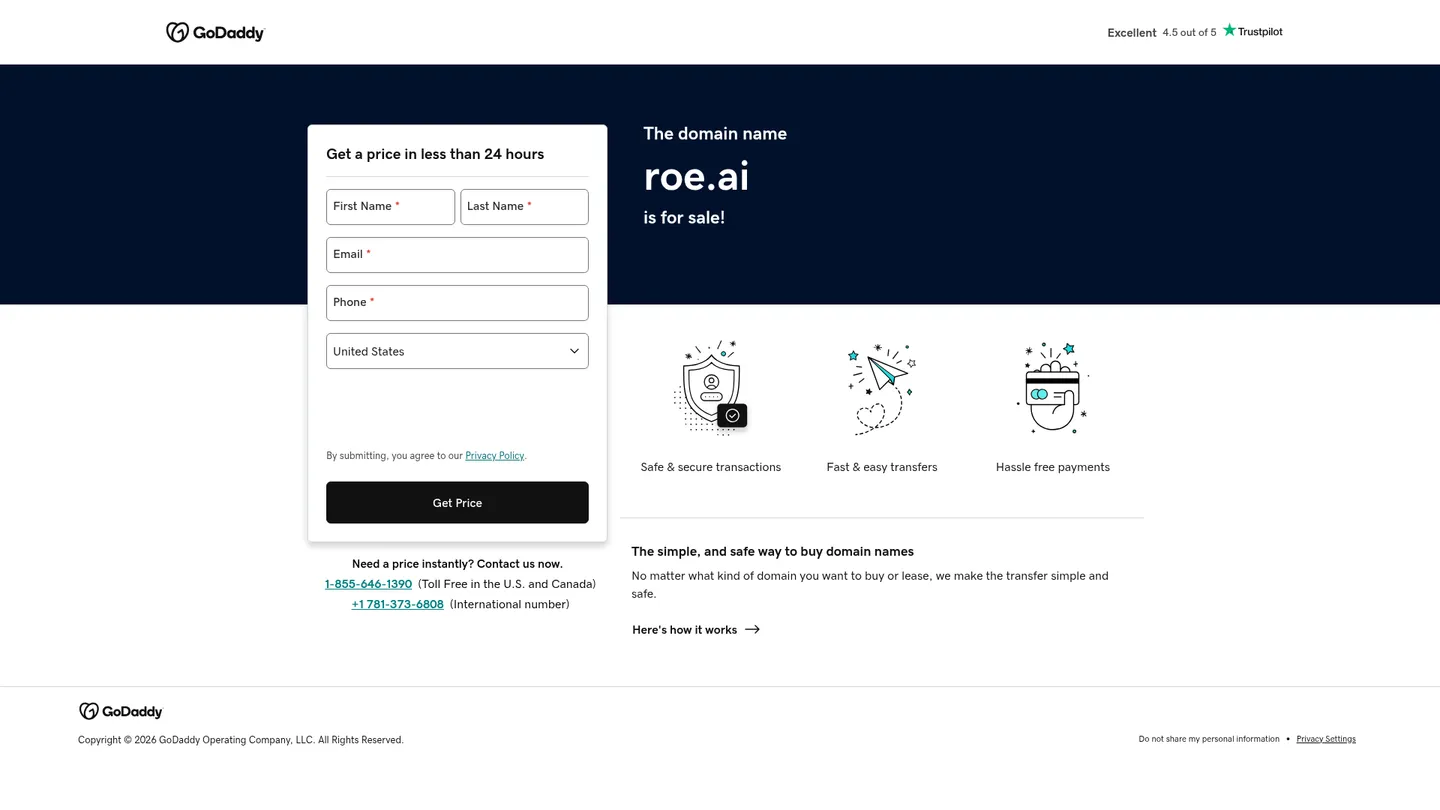 ROE AI website homepage