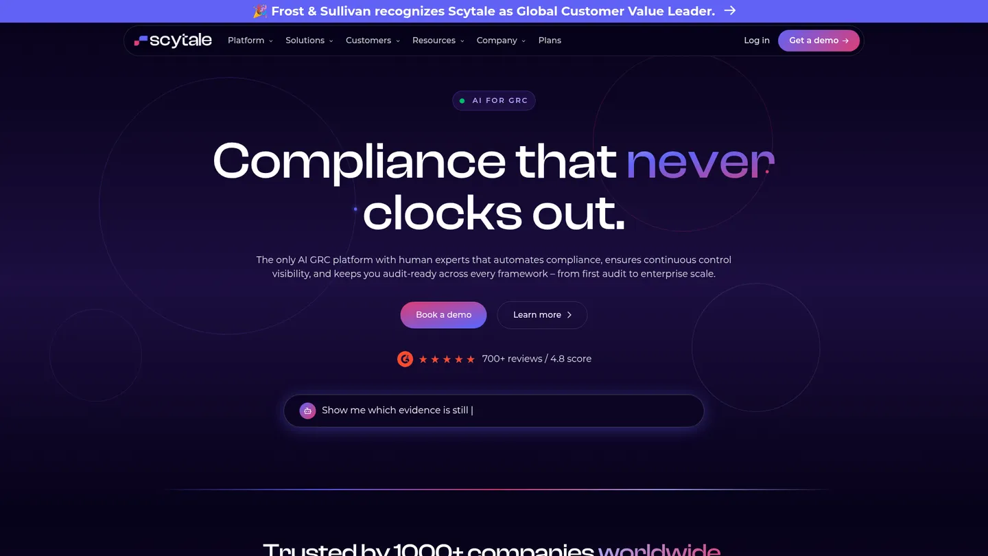 Scytale website homepage